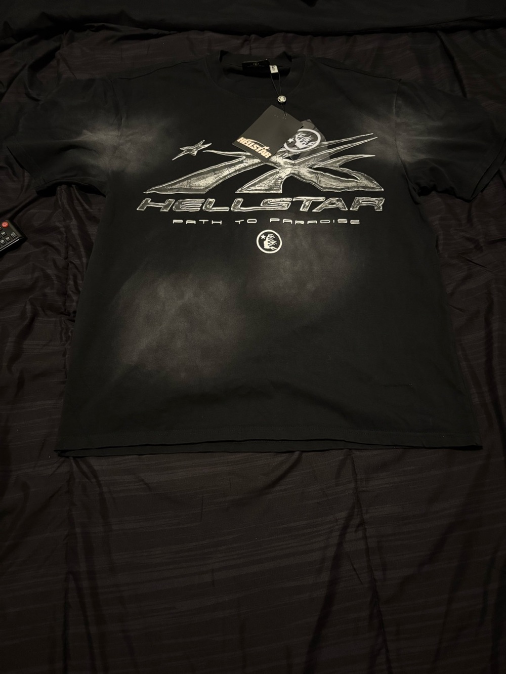 Hellstar Black Graphic Crewneck Tee - Men